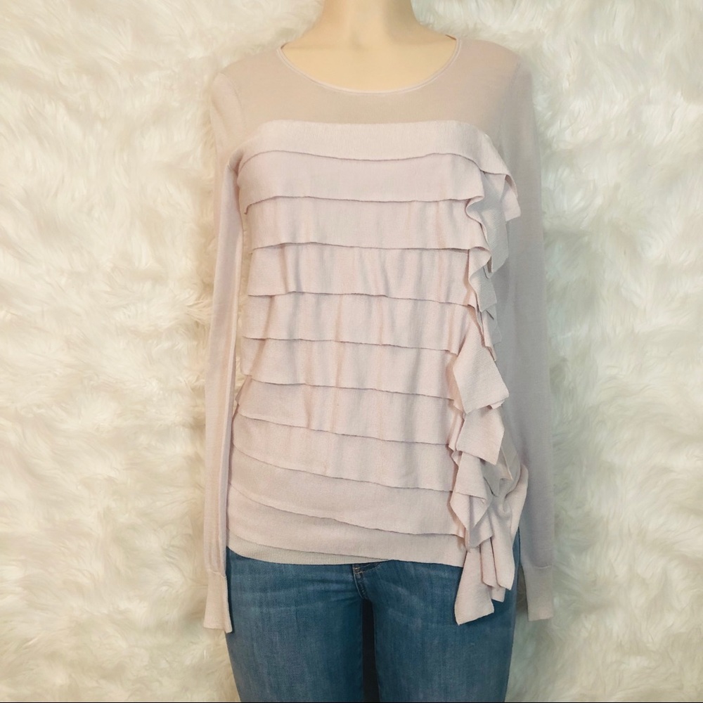 EUC: Ann Taylor Ruffled Long sleeve